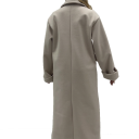 cappotto lungo con bottoni facing